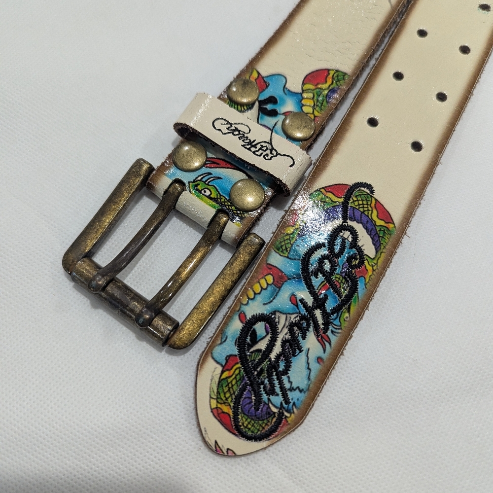 Vintage Y2K Ed Hardy Christian Audigier Belt - Picture 2 of 4